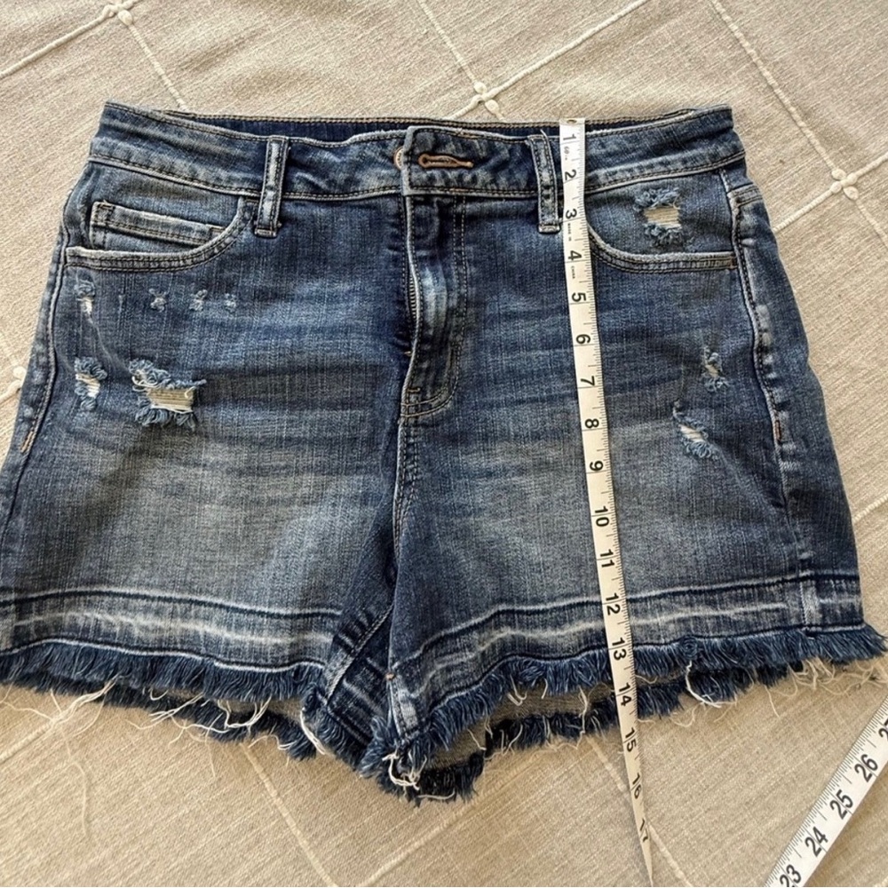 Zenana Distressed Jean Denim Shorts